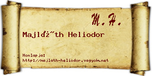 Majláth Heliodor névjegykártya